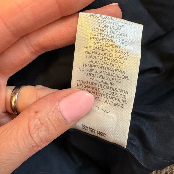 2 FOR $25Tibi Navy Blue Poplin Bell Sleeve Off the Shoulder Shift Dress Size 2 4 - Picture 5 of 8